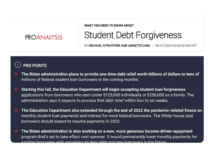 Student Debt Forgiveness