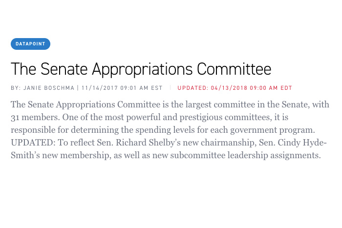 The Senate Appropriations Committee