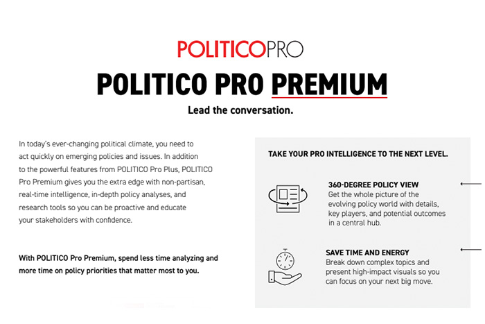 POLITICO Pro Premium