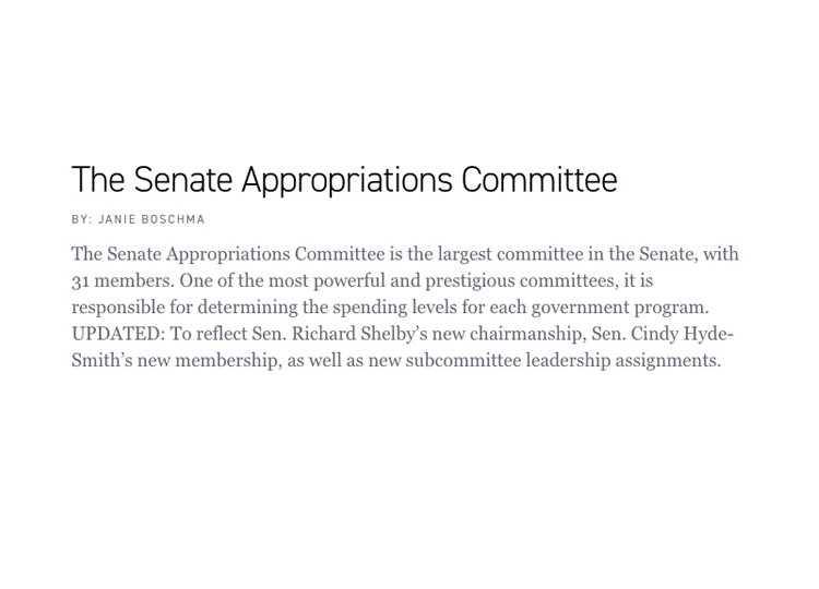 Senate Appropriations Committee